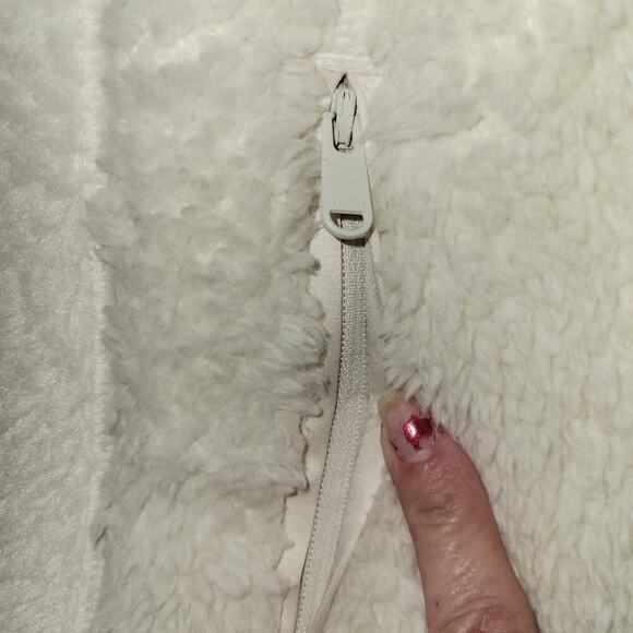 Athleta Women's Sherpa Bomber Coat Jacket - Willow Fleece, Size M - Picture 2 of 6